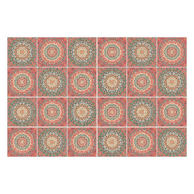 Samolepka na dlaždice Mandala v opakujících se kruzích