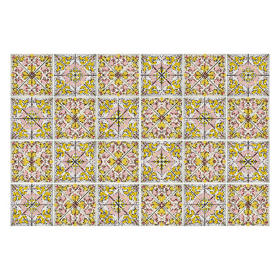 Samolepka na dlaždice Květinové ornamenty v aranžmá