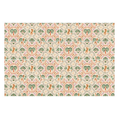 Nálepka na dlaždice Tropické listy a ananas