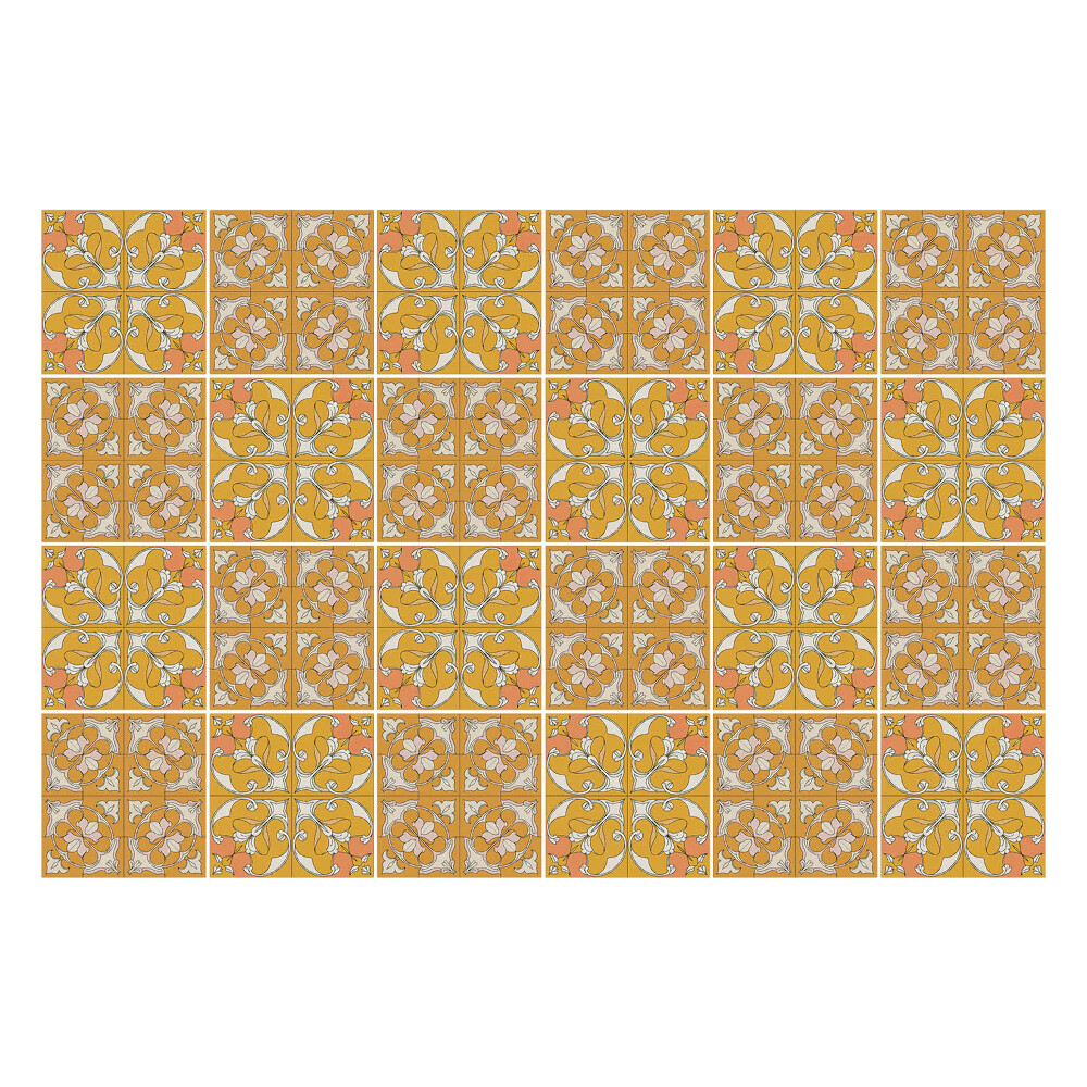 Samolepka na dlaždice Květinové motivy v rámech