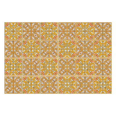 Samolepka na dlaždice Květinové motivy v rámech