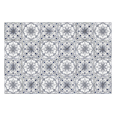 Nálepka na dlaždice Květinové ornamenty v mozaice