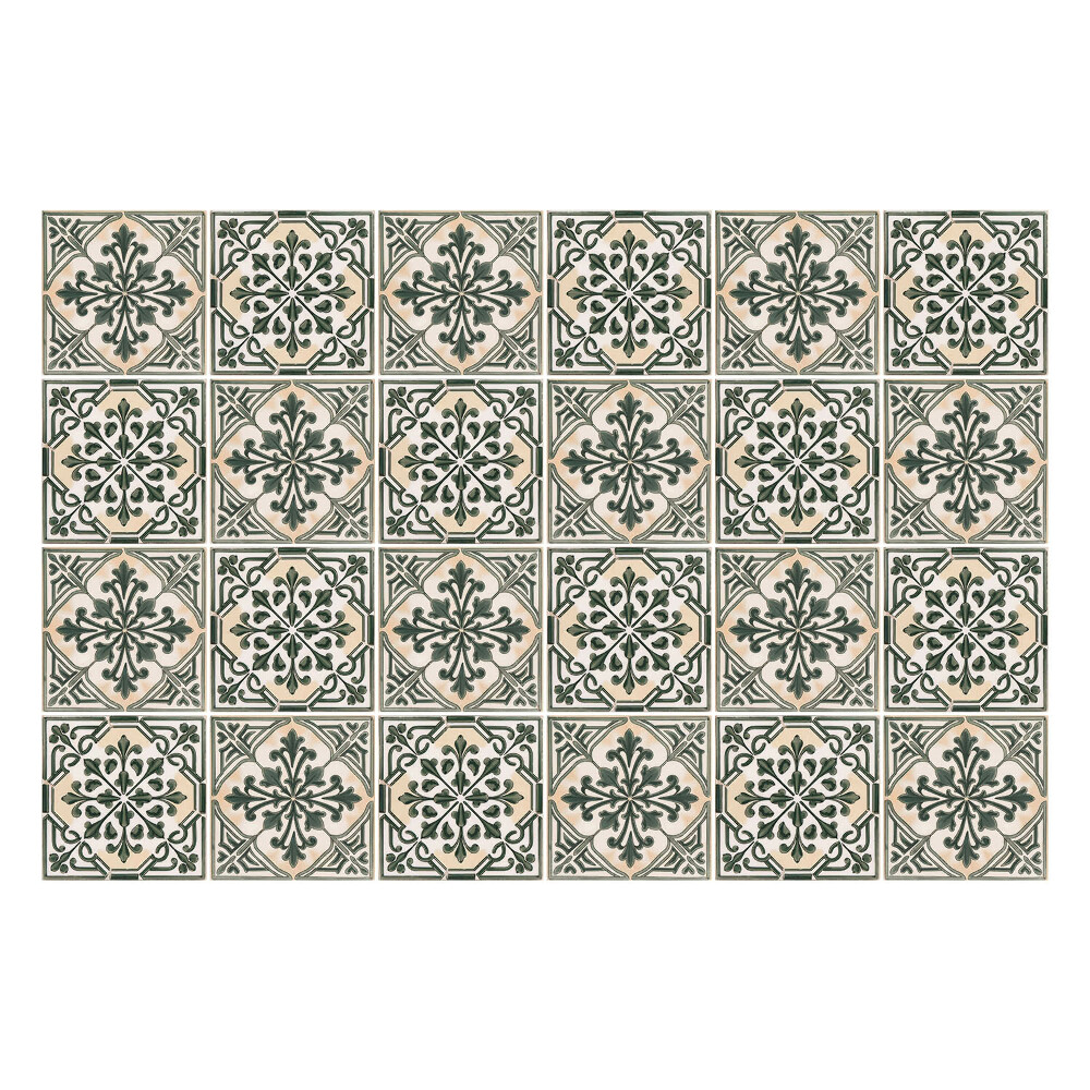 Nálepka na dlaždice Květinové ornamenty v síťovině