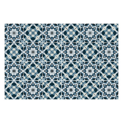 Nálepka na dlaždice Květinové mandaly v mřížce