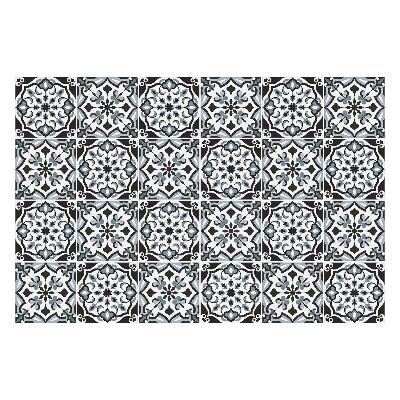 Nálepka na dlaždice Květinové ornamenty v kruzích