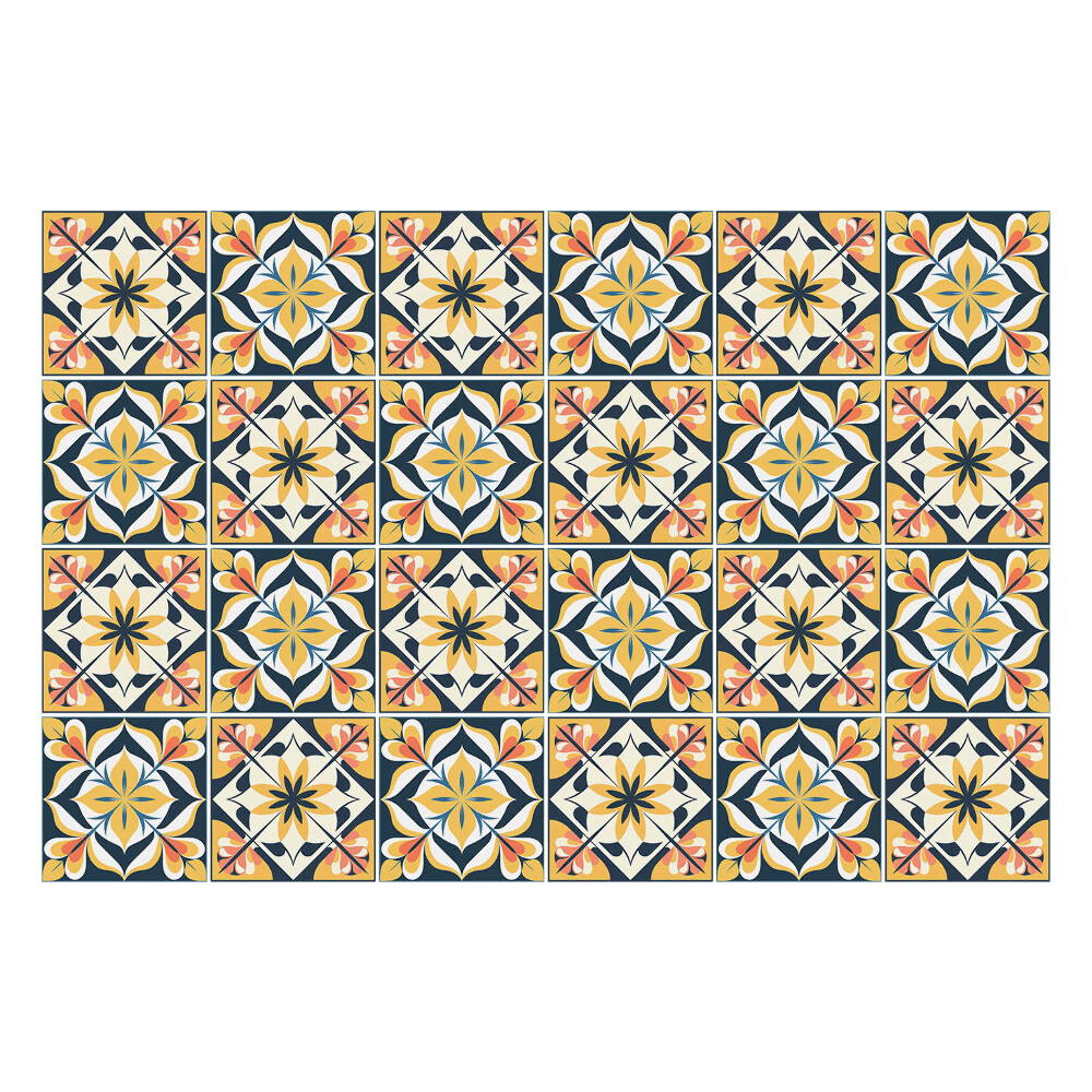 Samolepka na dlaždice Květinové motivy v aranžmá