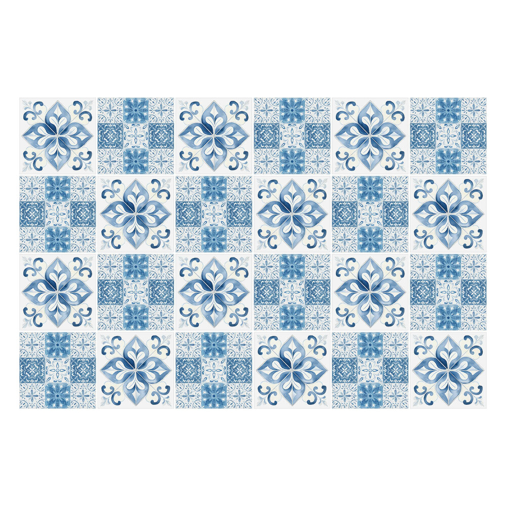 Samolepka na dlaždice Modrá dlaždicová mozaika