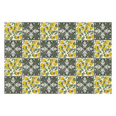 Nálepka na dlaždice Listové a citrusové motivy