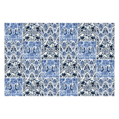 Nálepka na dlaždice Motiv květin a ptáků