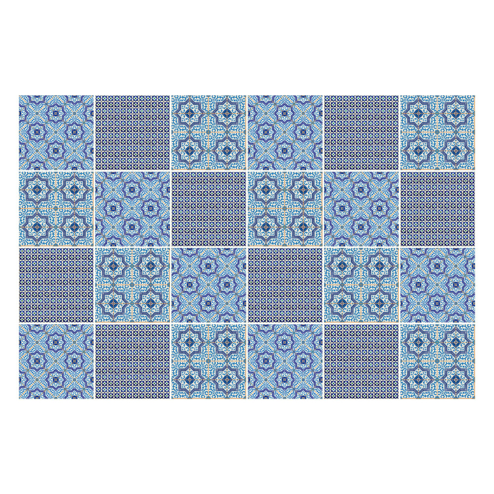 Samolepka na dlaždice Malé modré dekorace