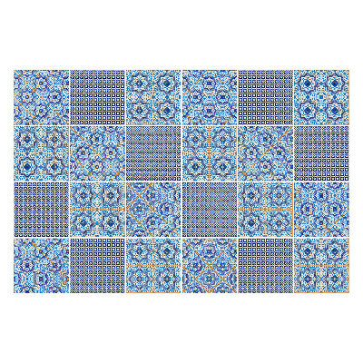 Samolepka na dlaždice Malé modré dekorace