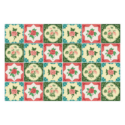 Nálepka na dlaždice Květinové motivy růží