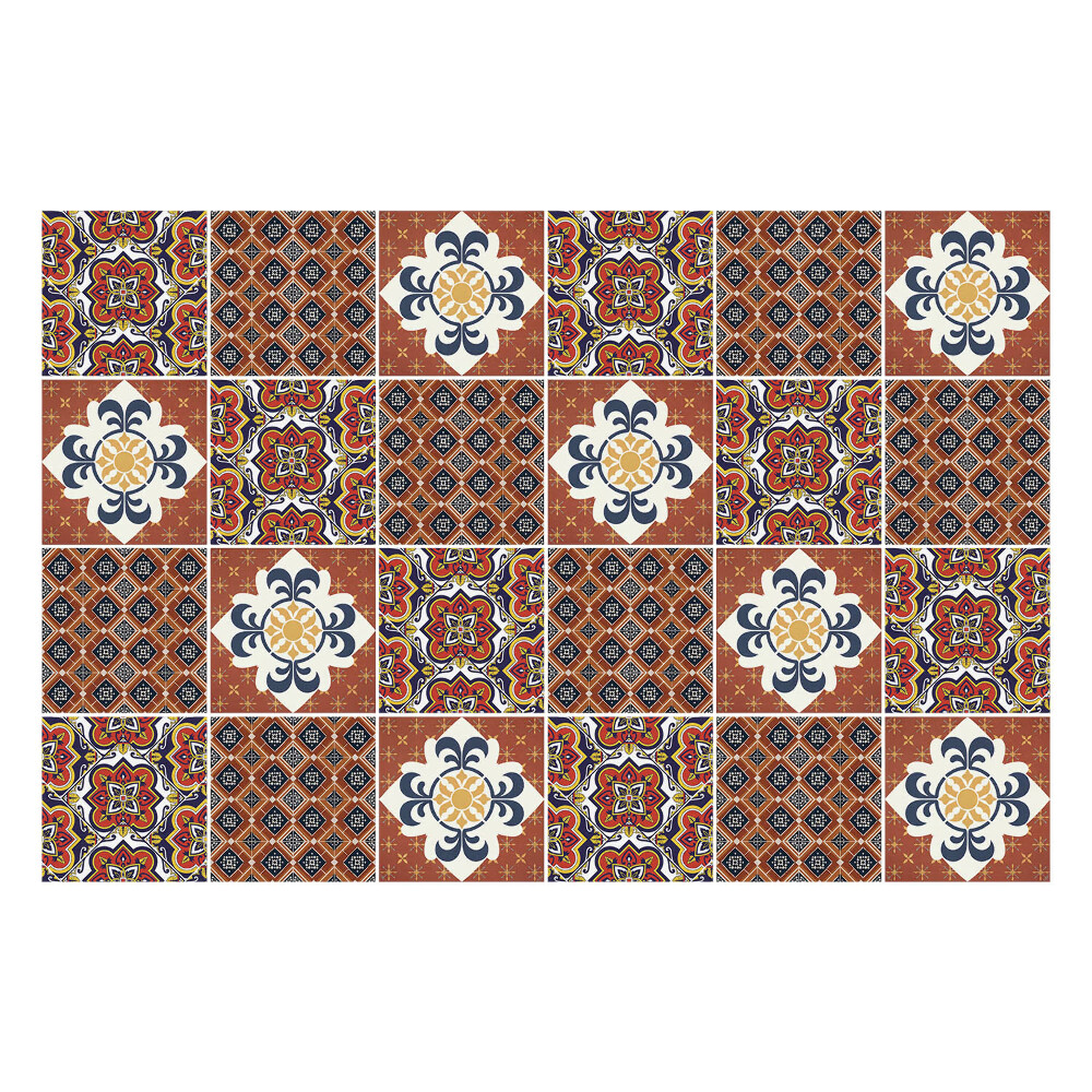 Samolepka na dlaždice Orientální keramické motivy