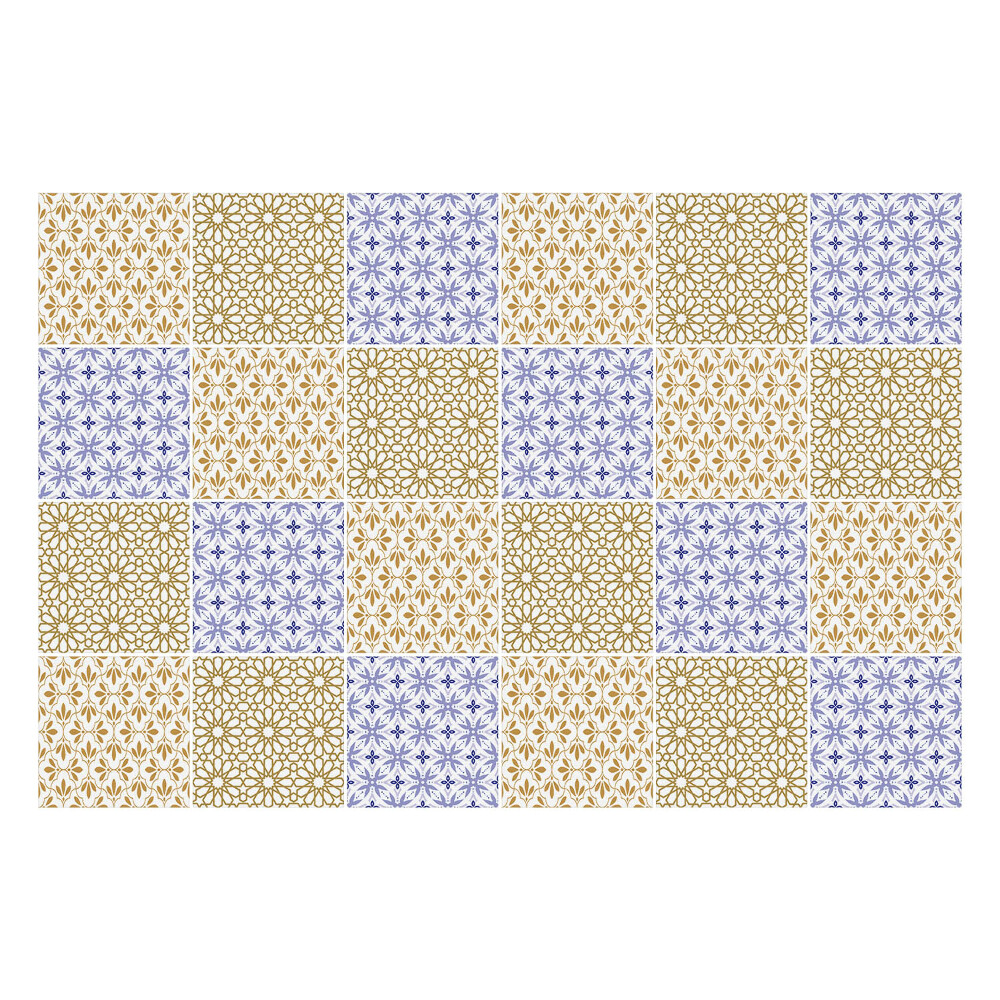 Samolepka na dlaždice Drobné květinové ornamenty