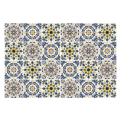 Samolepka na dlaždice Geometrické květiny a listy