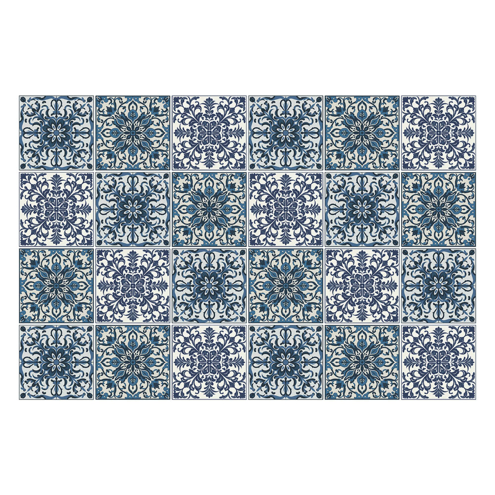 Nálepka na dlaždice Květinové ornamenty v síťovině