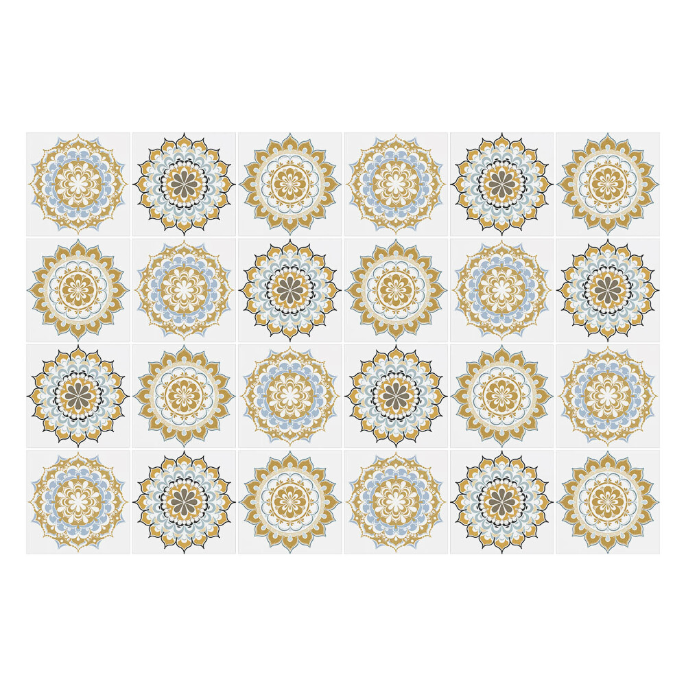 Samolepka na dlaždice Různé květinové mandaly