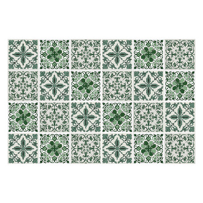 Nálepka na dlaždice Vzorované zelené dlaždice
