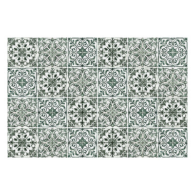 Samolepka na dlaždice Vzorované zelené dlaždice