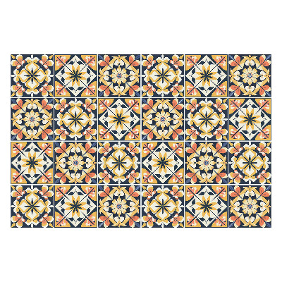 Nálepka na dlaždice Vzorovaná retro mozaika