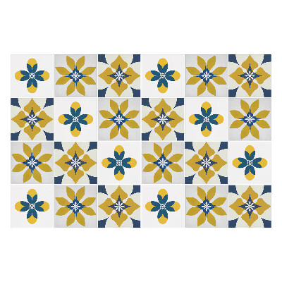 Samolepka na dlaždice Květinová mozaika