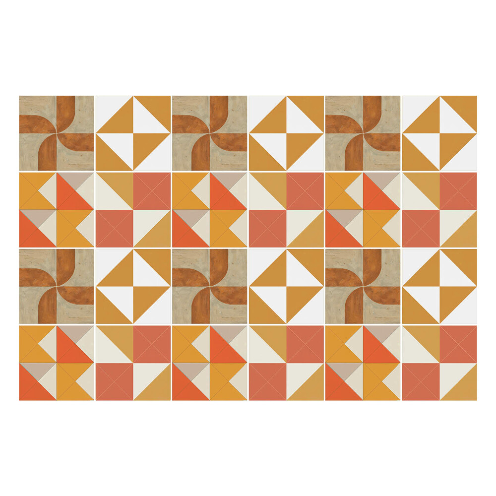 Nálepka na dlaždice Geometrie s trojúhelníky