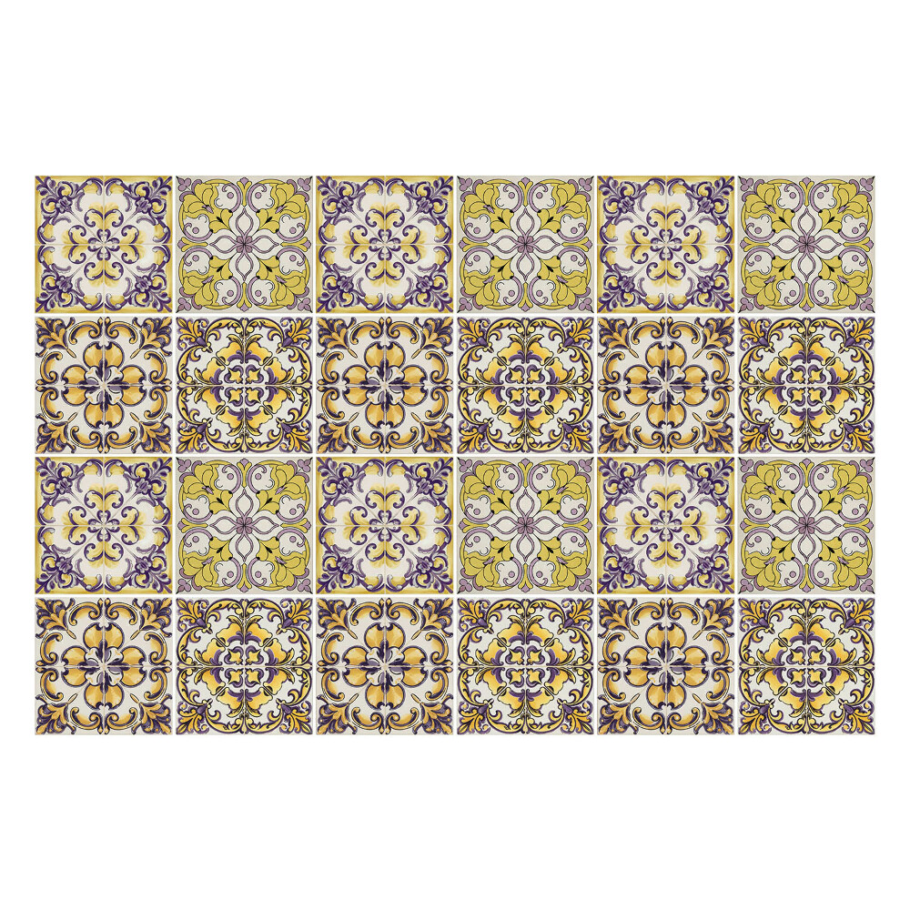 Nálepka na dlaždice Květinové ornamenty v aranžmá