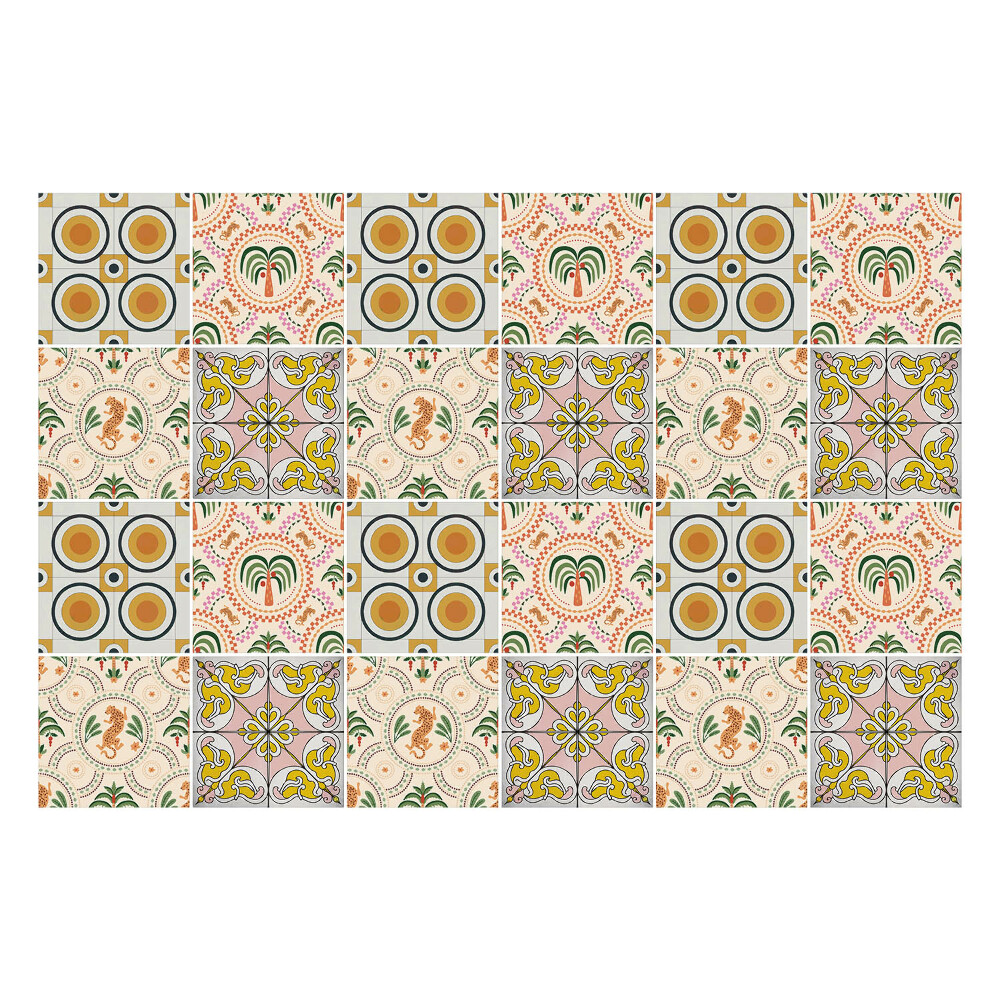 Samolepka na dlaždice Přírodní design a geometrie