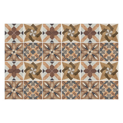 Nálepka na dlaždice Geometrie ve dřevě