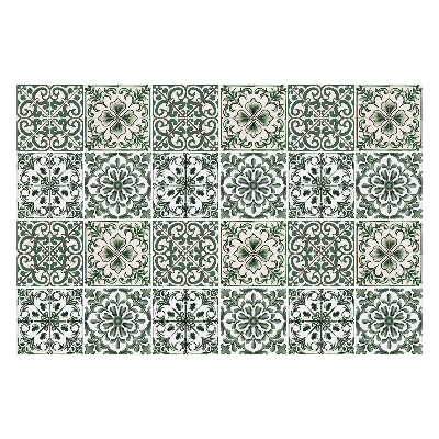 Samolepka na dlaždice Květinové ornamenty v síťovině