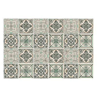 Nálepka na dlaždice Květinové motivy v dlaždicích