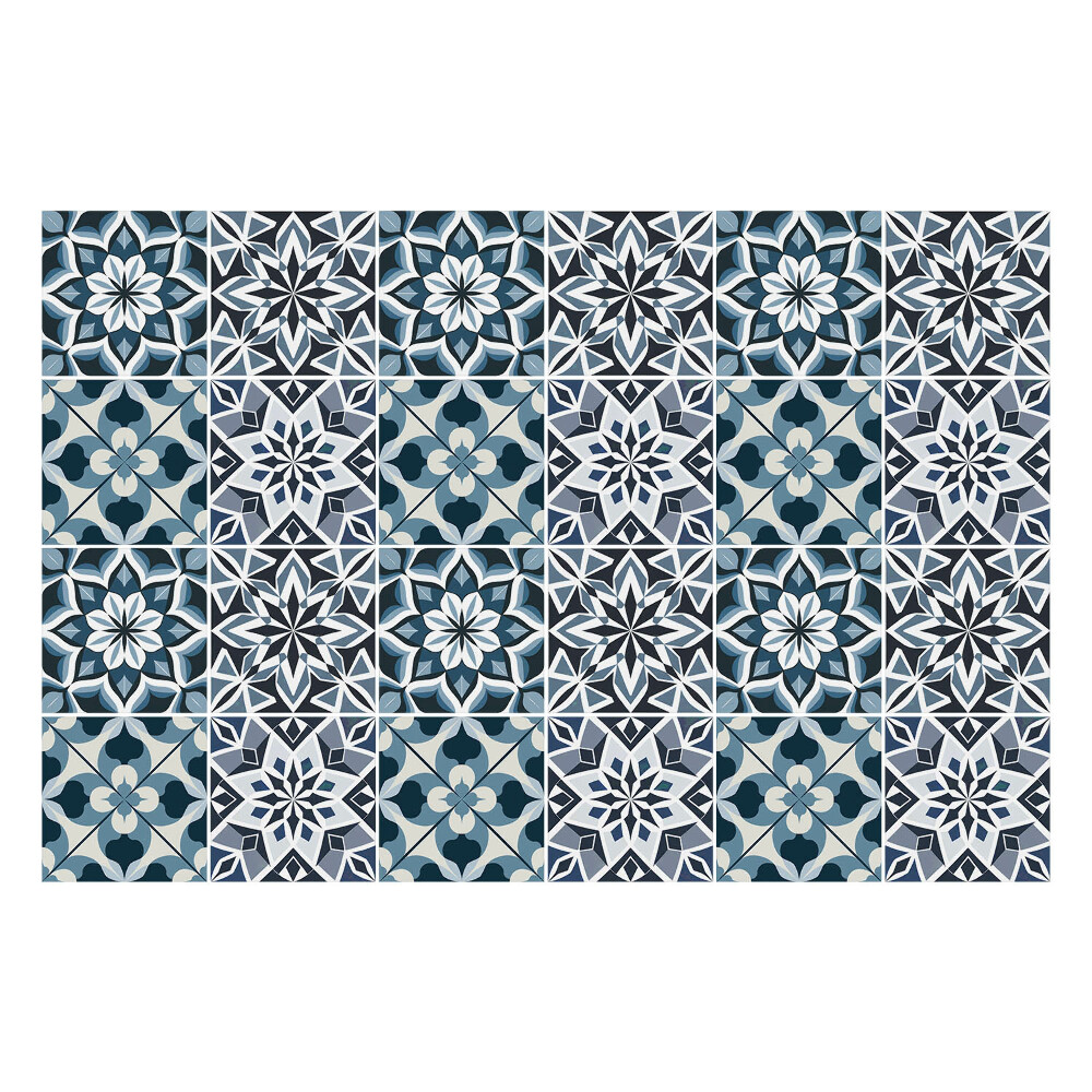 Samolepka na dlaždice Květinová geometrie