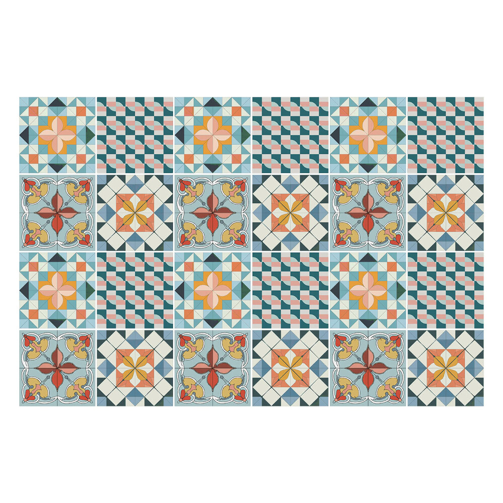 Nálepka na dlaždice Pastelový design