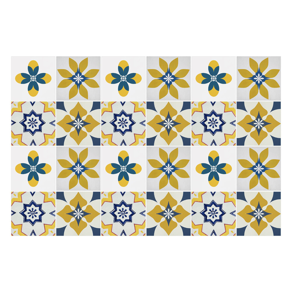 Nálepka na dlaždice Květinové pastelové motivy