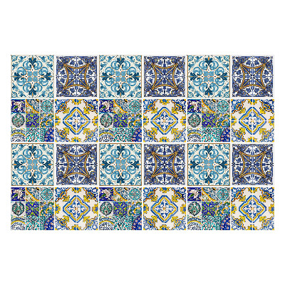 Samolepka na dlaždice Retro dlaždicové složení