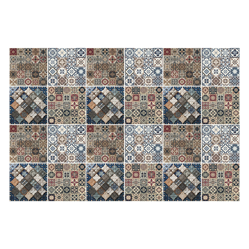 Nálepka na dlaždice Mozaika s různými dlaždicemi