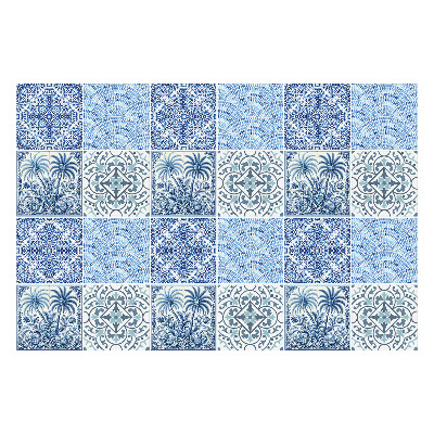 Nálepka na dlaždice Dlaždice s rostlinnými motivy