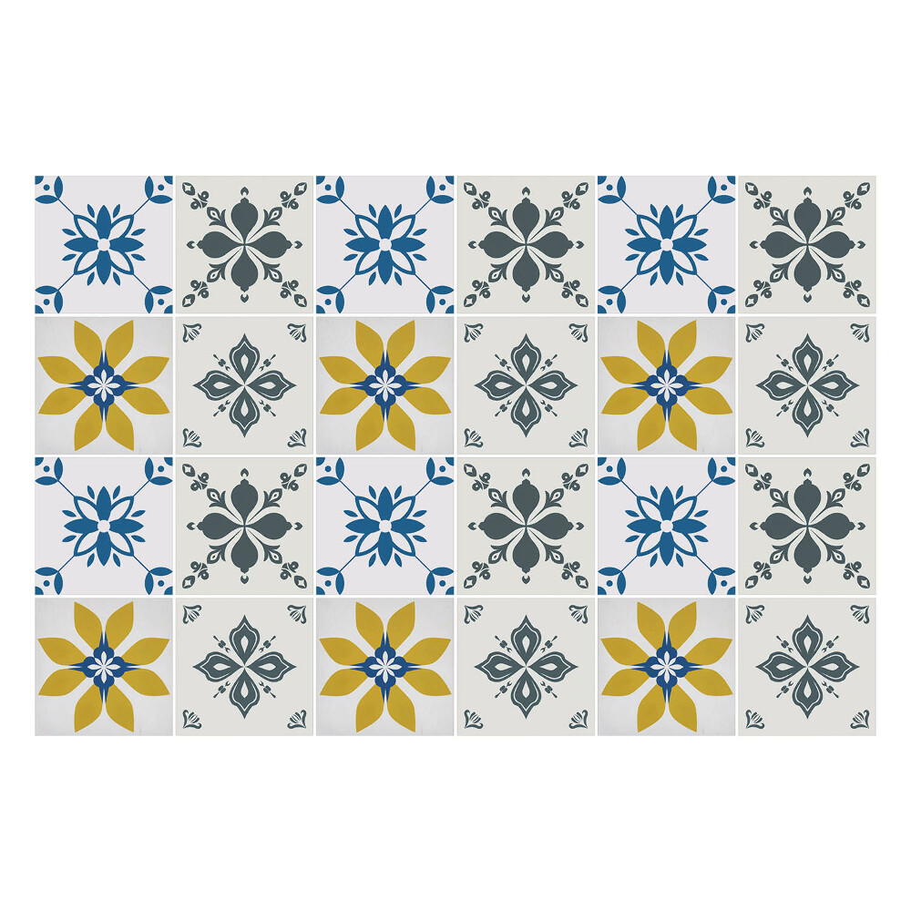 Samolepka na dlaždice Květinové motivy