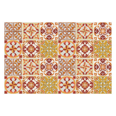 Samolepka na dlaždice Květinové motivy v mozaice