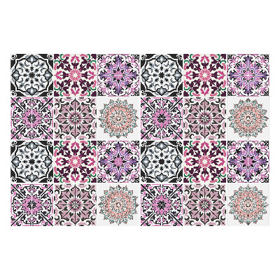 Samolepka na dlaždice Mandaly v pastelových barvách