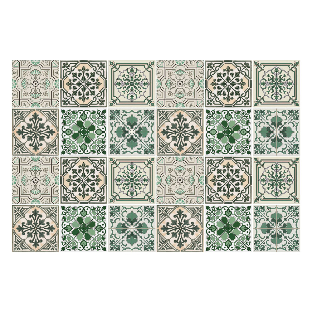 Samolepka na dlaždice Elegantní květinové ornamenty