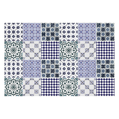 Samolepka na dlaždice Geometrické květinové motivy