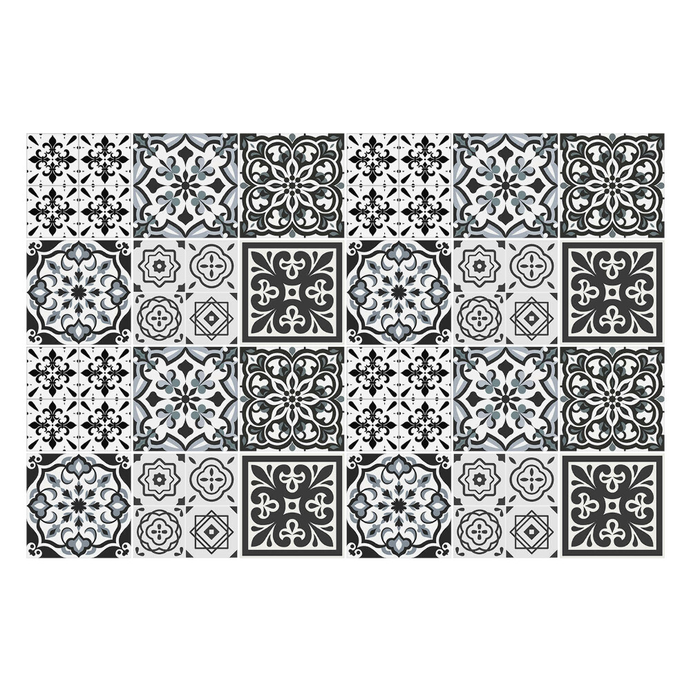 Samolepka na dlaždice Geometrické motivy dlaždic