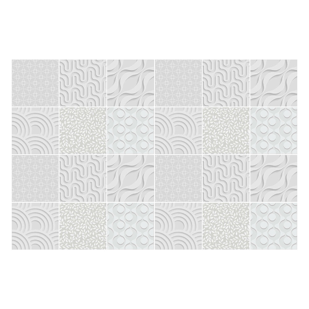 Samolepka na dlaždice Abstraktní vlny a tvary