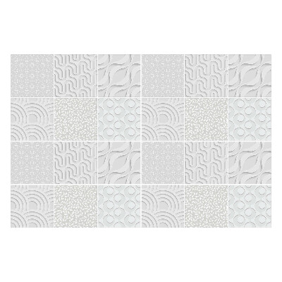 Samolepka na dlaždice Abstraktní vlny a tvary