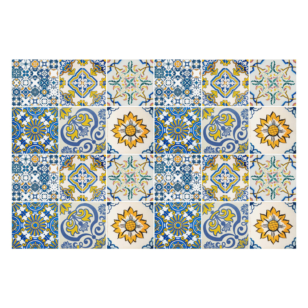 Samolepka na dlaždice Květinové a floristické motivy