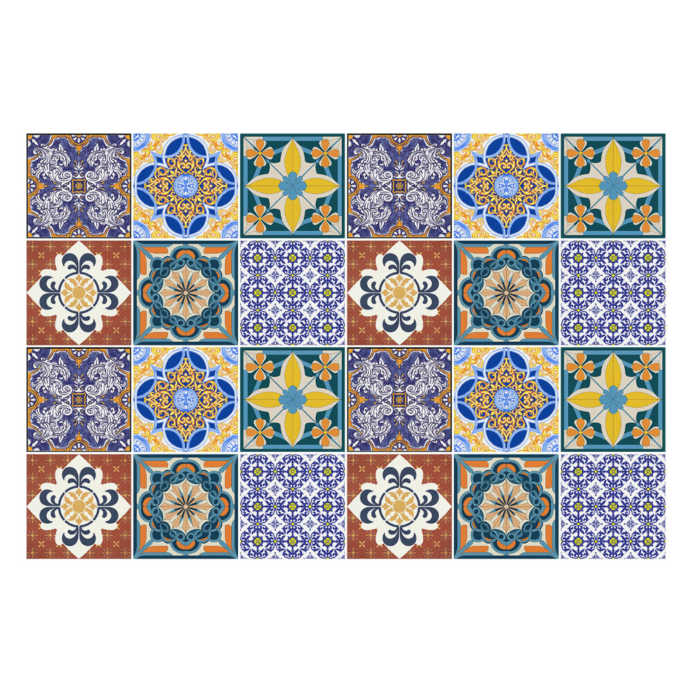 Samolepka na dlaždice Keramické motivy v aranžmá