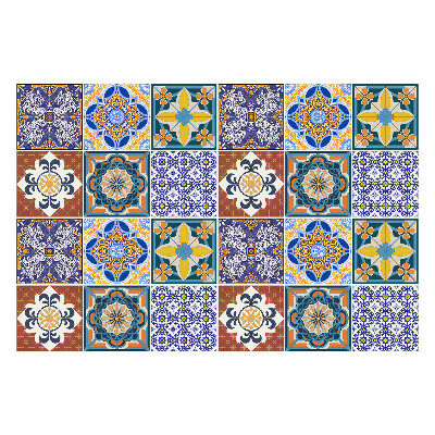 Samolepka na dlaždice Keramické motivy v aranžmá