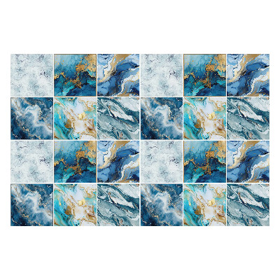 Nálepka na dlaždice Abstraktní modré skvrny