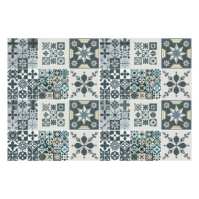 Samolepka na dlaždice Geometrické květiny a obrazce